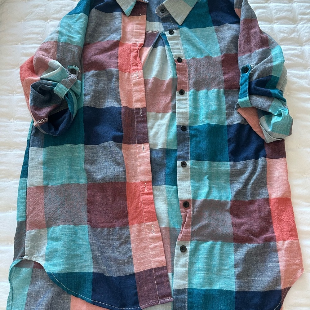 Multicolor Plaid Women’s Shirt/Tunic